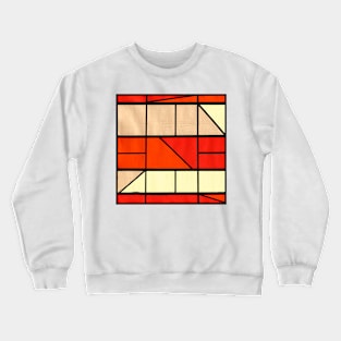 Autumnal Geometric Abstract Acrylic Painting Crewneck Sweatshirt